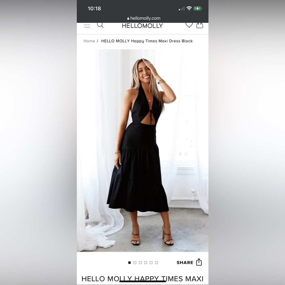 Hello Molly Happy Times black maxi dress
